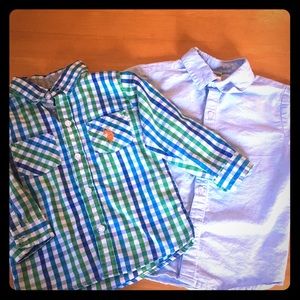 🌟Lot of Two Button Down Toddler Boy Dress Shirts